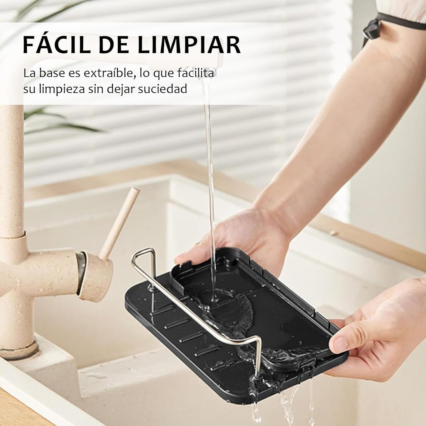 Dispensador de lavavajilla + Porta cubiertos de acero inoxidable | 4 productos en 1 | + REGALOS