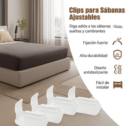 BedLock | Fijador de Sábanas | PACK 4 unds | para cualquier tamaño de cama